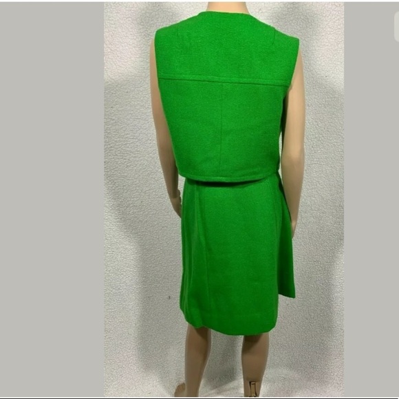 Vintage 1950's Women's Green Tweed Skirt Suit - Picture 4 of 6